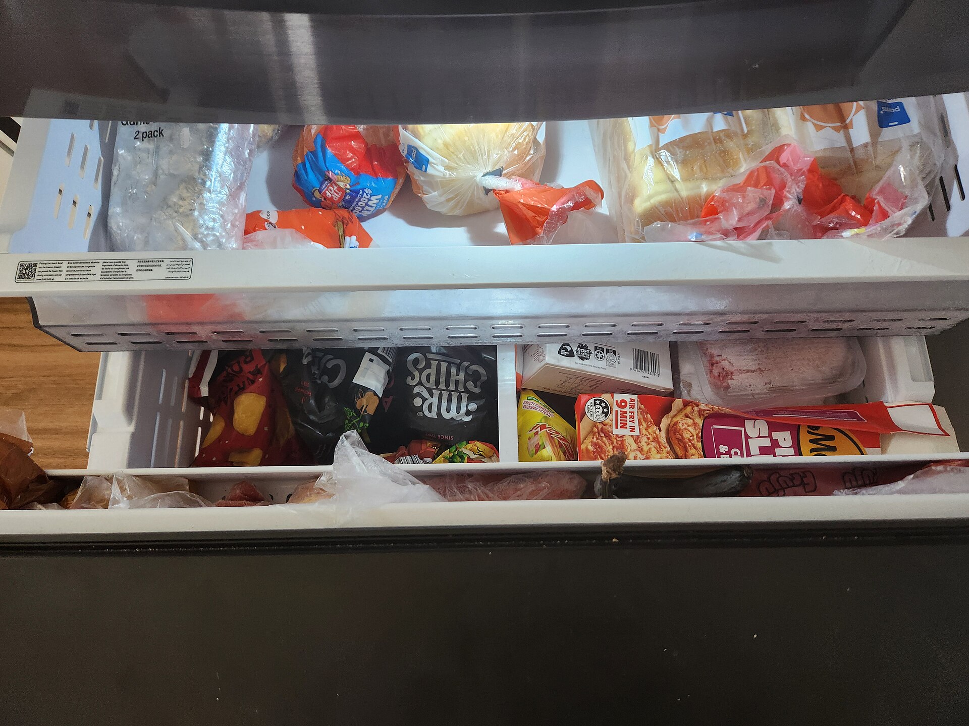 Freezer contents 2 for freezer bag and label system for batch cooking