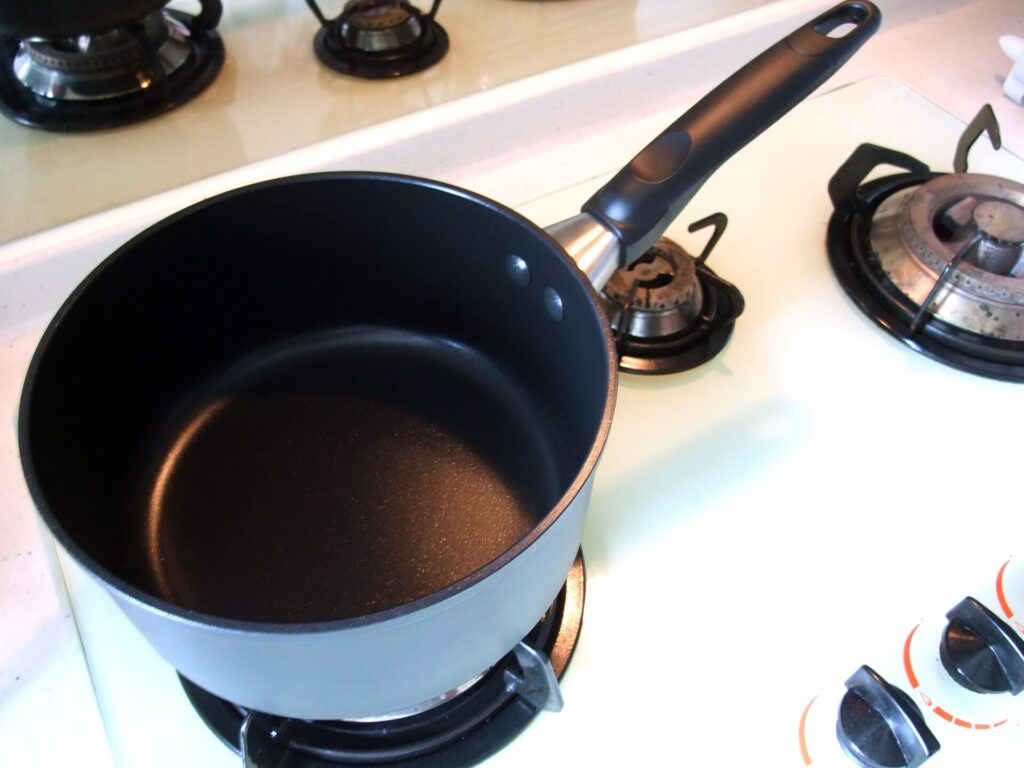 Cookware in an everyday kitchen setting